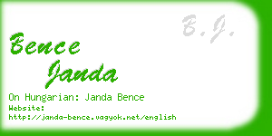 bence janda business card